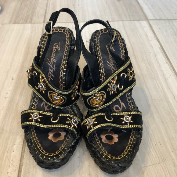 Beverly Feldman boho beaded wedges - Picture 5 of 7